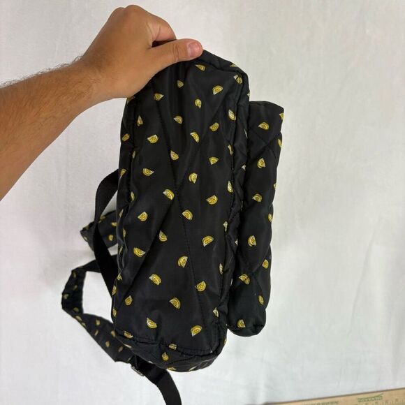 Marc‎ by Marc Jacobs Black with Lemon Print Quilted Backpack